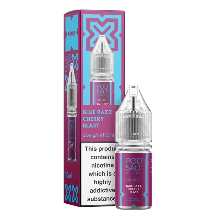 Pod Salt Nexus Blue Razz Cherry Nic Salt E-Liquid 10ml