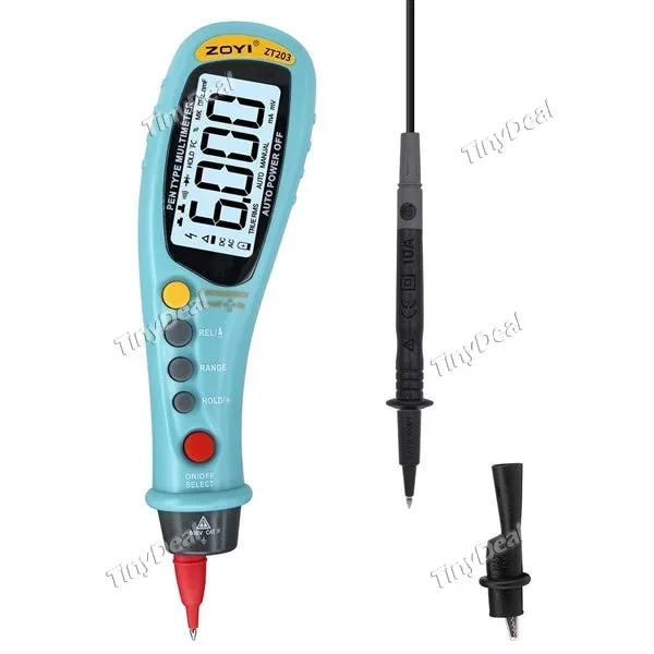 Portable Intelligent Digital Multimeters Single Hand Operating Flashlight with Backlight LCD Screen