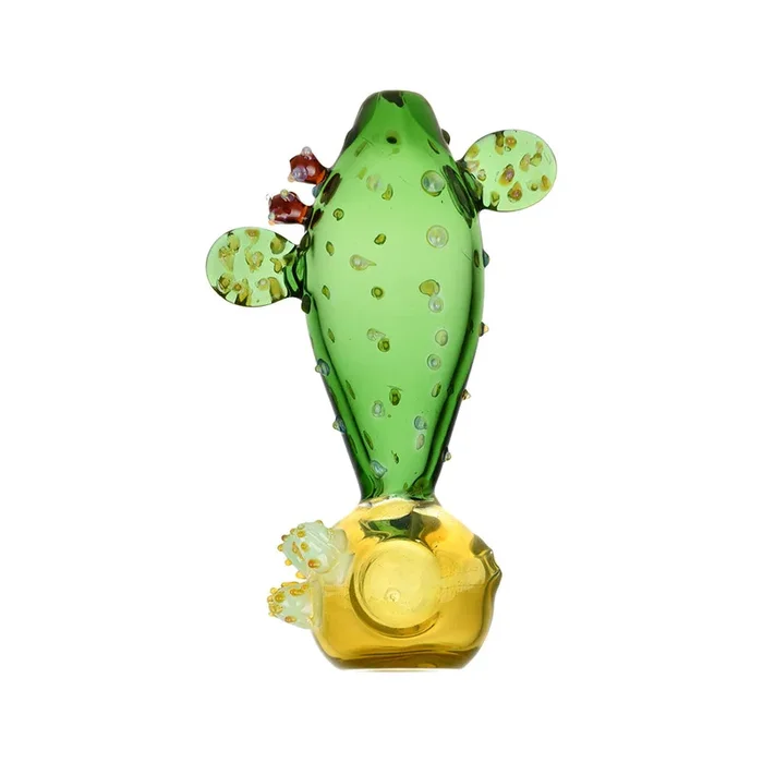 Pulsar – Prickly Pear Cactus – Glass Hand Pipe – 5 “