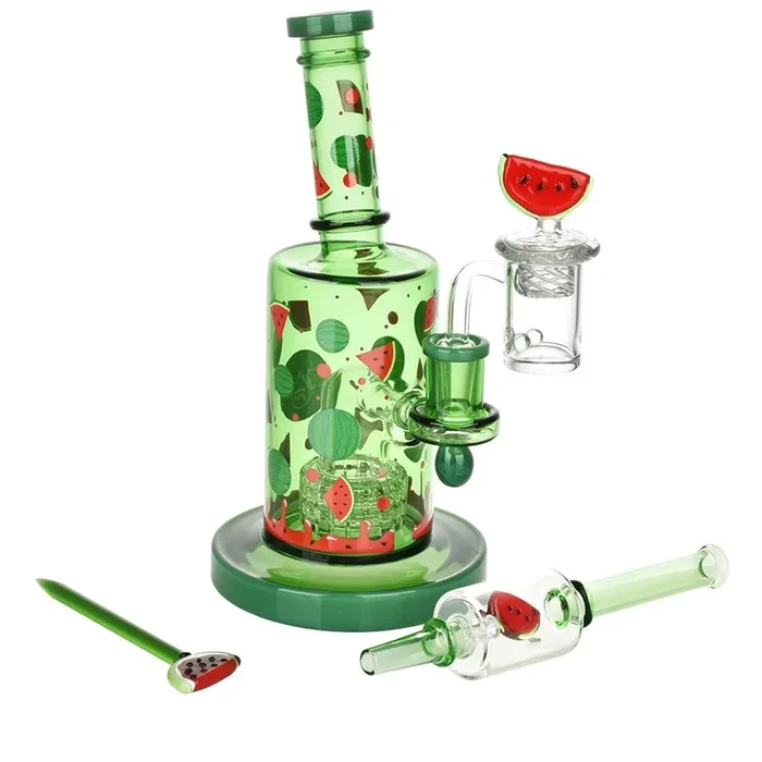 Pulsar Fruit Series Watermelon Zkittles Glow In The Dark Dab Rig Kit