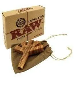 RAW Authentic Level Five Wooden Cig Holder – (1 Count)
