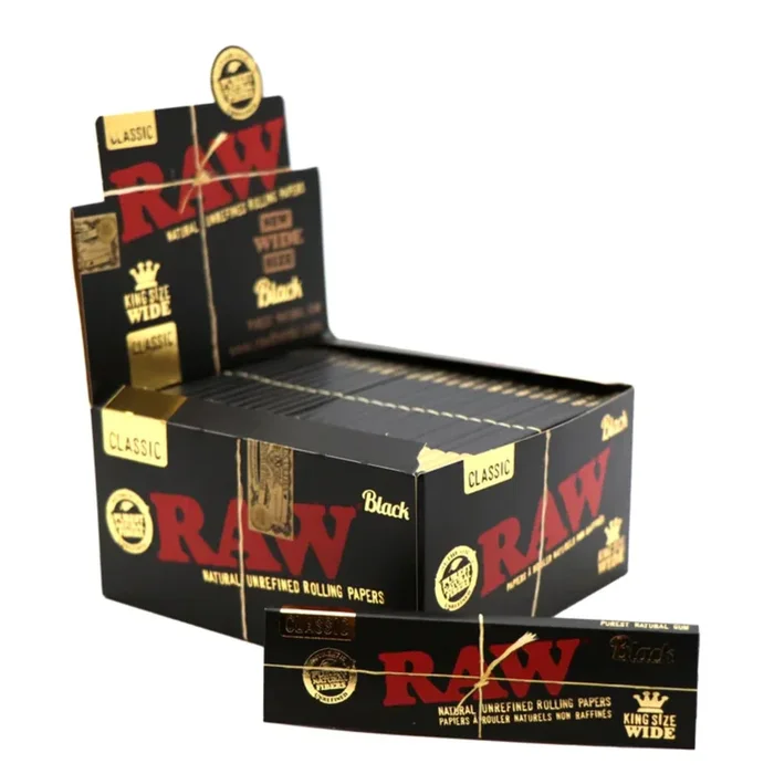 RAW Classic Black King Size Wide Cigarettes 33 Pack