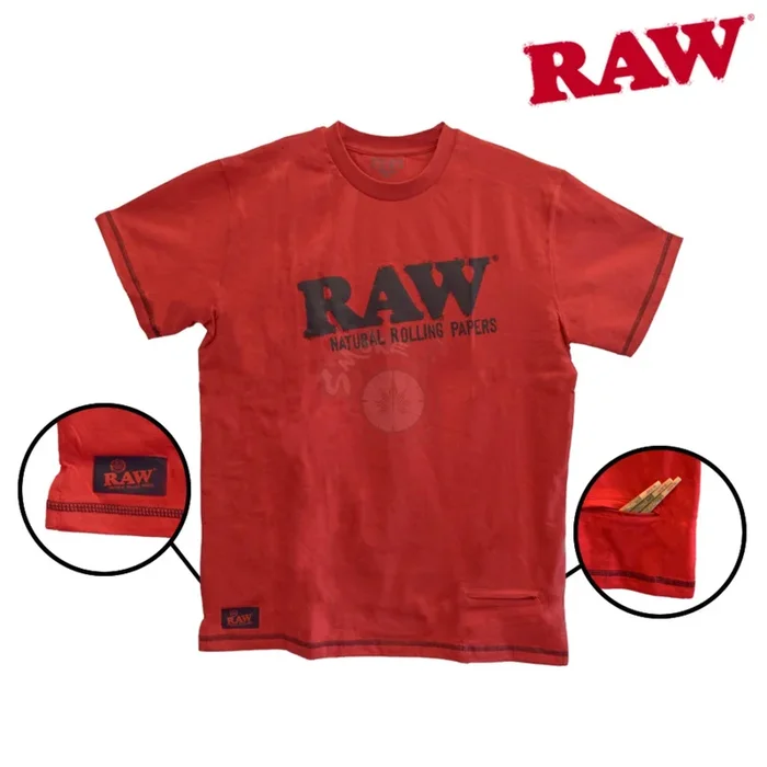 RAW SHIRT WITH POCKET – RED