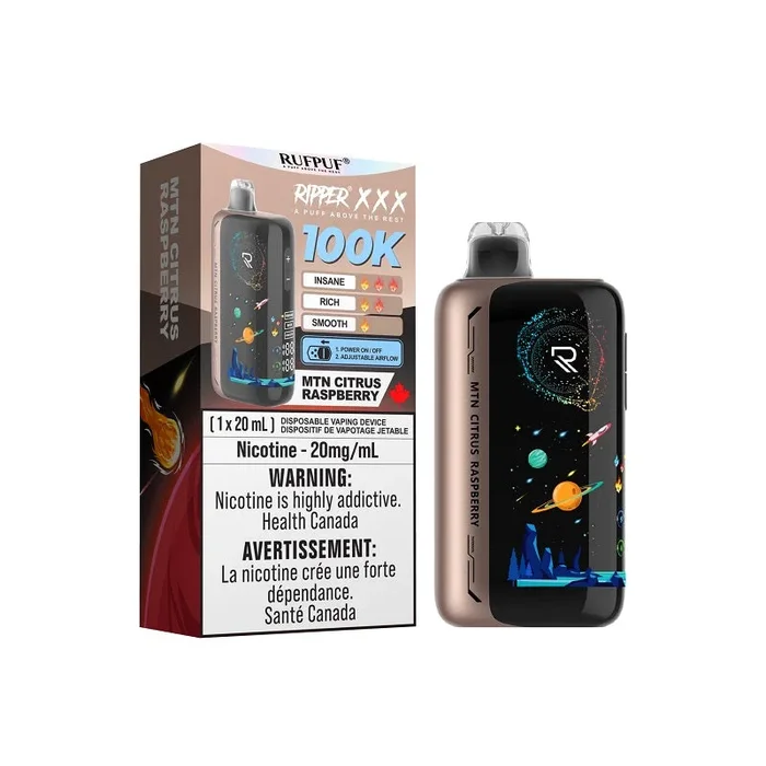 Ripper XXX 100K Disposable – MTN Citrus Raspberry