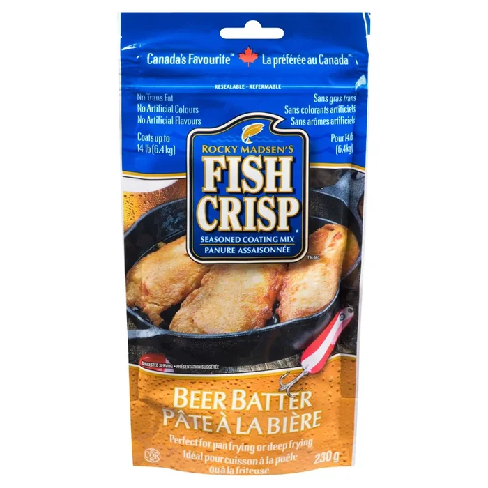 Rocky Madsen’s Fish Crisp Beer Batter Seasoned Coating Mix – 230g