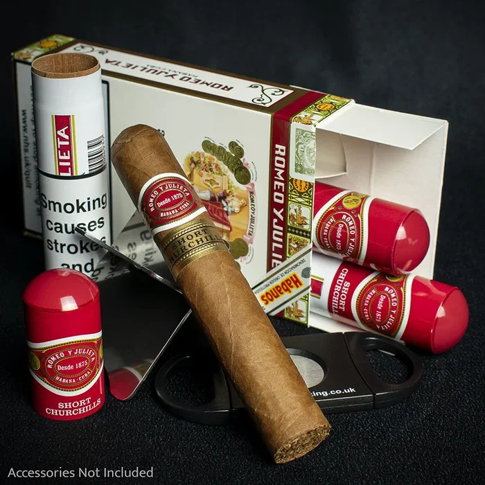 Romeo y Julieta Short Churchill Tubos Cuban Cigars – 3 Pack