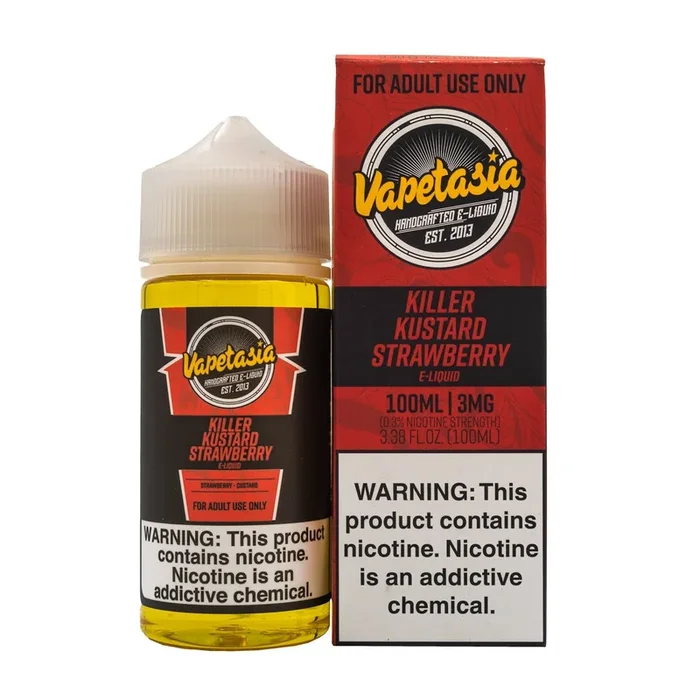 VAPETASIA – KILLER KUSTARD STRAWBERRY – 100ML