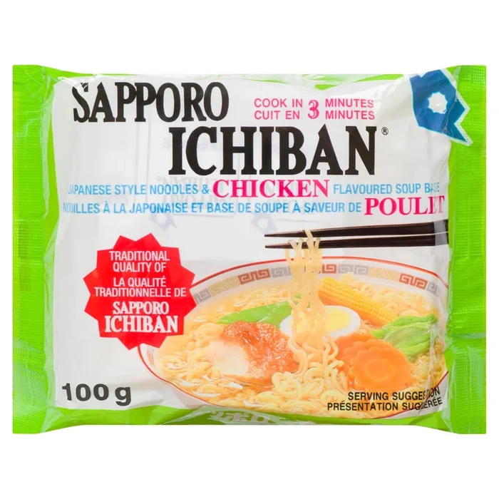 Sapporo Ichiban Japanese Style Noodles & Chicken Flavoured Soup Base, 100-g
