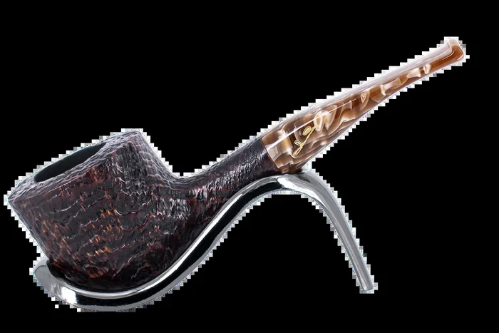Savinelli Autograph (Limited Edition) Sandblasted Black Briar Pipe – 09