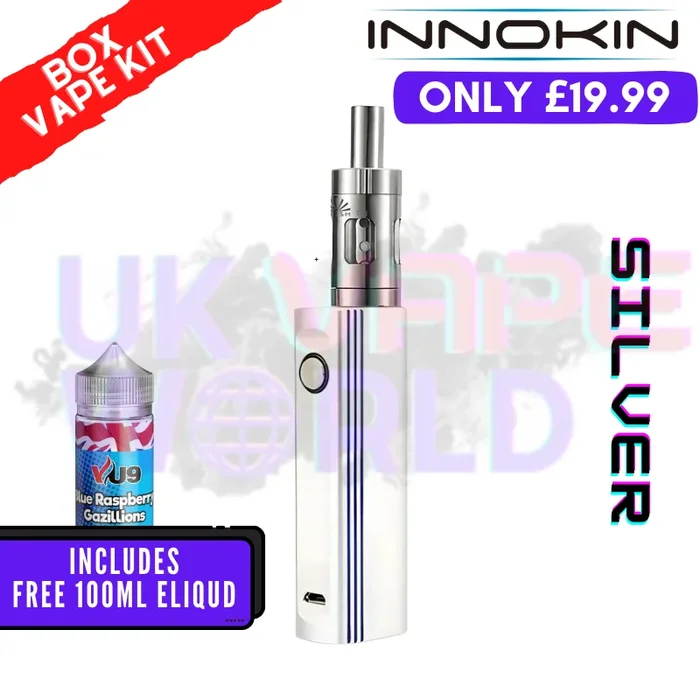 Silver Innokin T22E Vape Kit + Free 100ML Liquid – ONLY £19.99