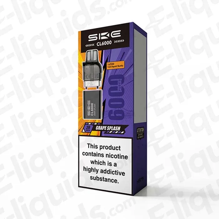 SKE Crystal CL6000 Grape Splash Prefilled Pod