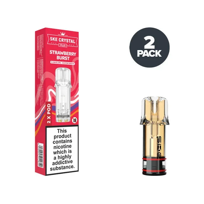 SKE Crystal Plus Pre-filled Pods with Strawberry Burst Flavor