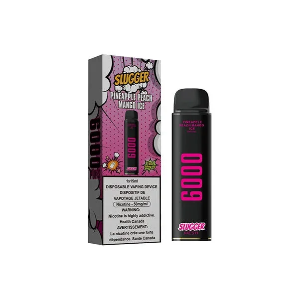 Slugger Disposable 4% Pineapple Peach Mango Ice 6000 Puffs
