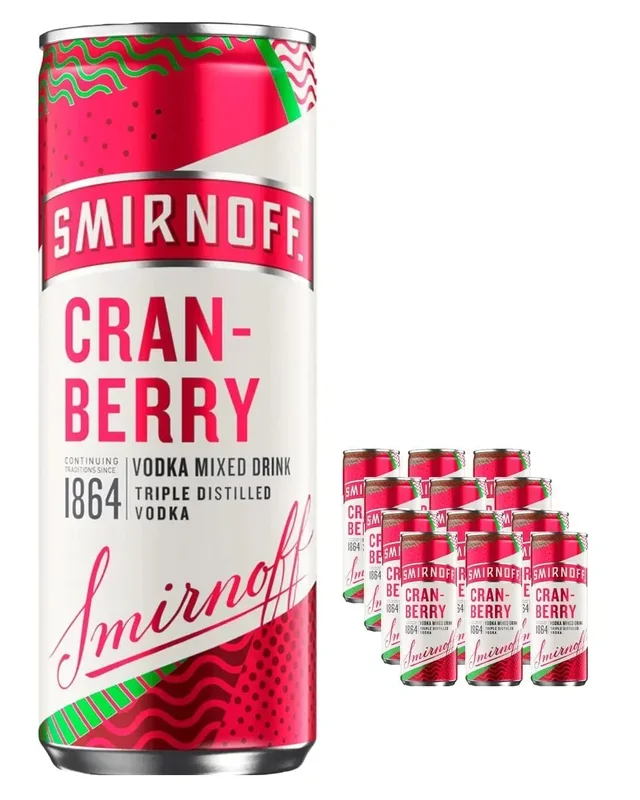 Smirnoff & Cranberry Juice Can, 1 x 250 ml
