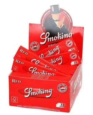 SMOKING BRAND RED K/S PAPERS 50 CT BOX 33 LPB *** CLOSEOUT ***