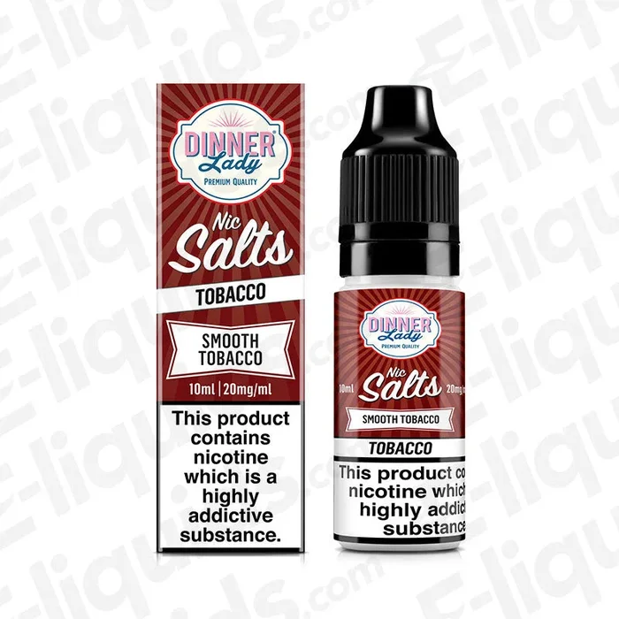 Smooth Tobacco Nic Salt Vape Juice by Dinner Lady