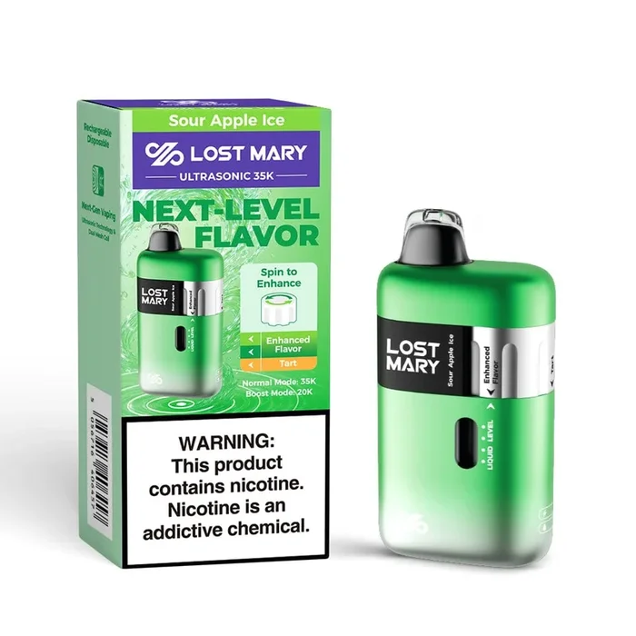 Sour Apple Ice – Lost Mary Ultrasonic 35k Disposable