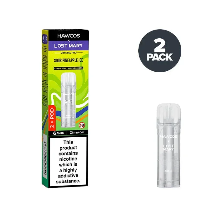 Sour Pineapple Ice Hawcos X Lost Mary Crystal Pro Prefilled Pods