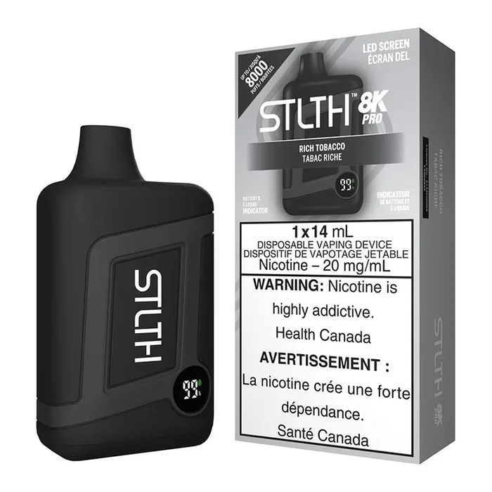 STLTH 8K Pro Disposable Vape Device – Rich Tobacco