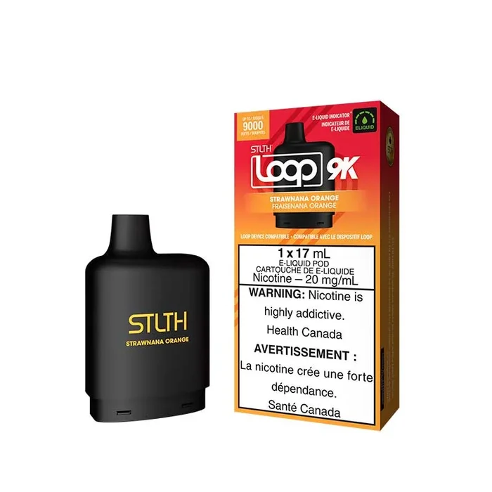 STLTH LOOP 9K Pod Pack – Strawnana Orange