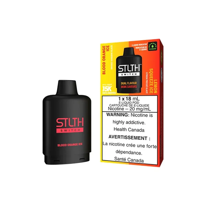 STLTH SWITCH Vape Pod 15k – Blood Orange Ice and Lemon Squeeze Ice