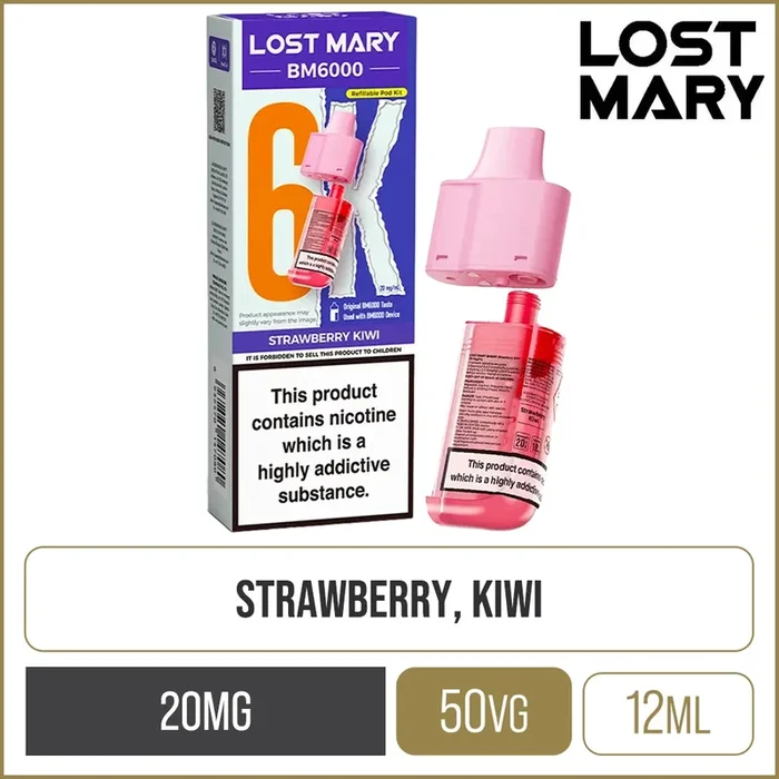 Strawberry Kiwi Lost Mary BM6000 Pod & Refill 12ml
