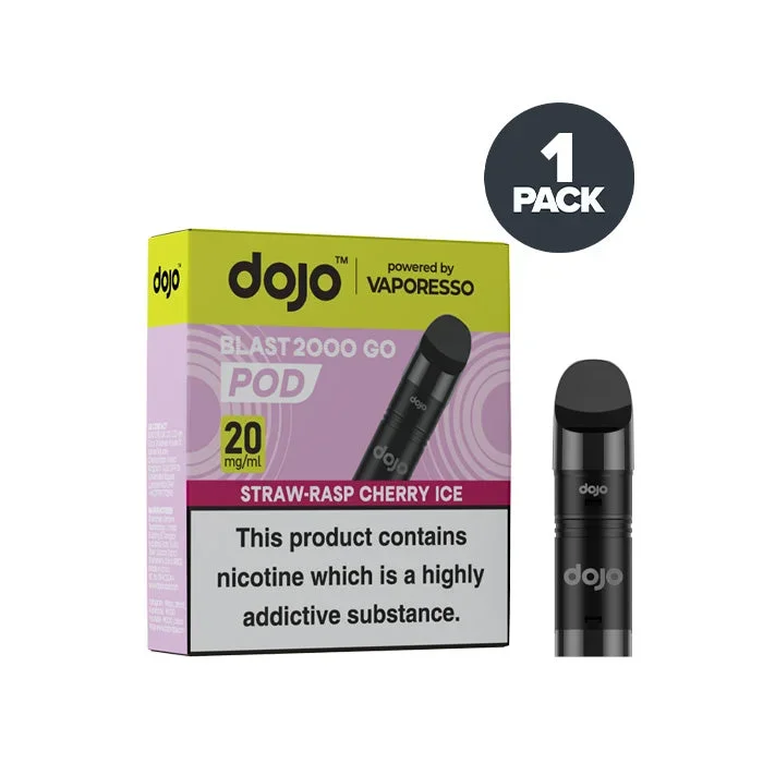 Strawberry Raspberry Cherry Ice Vaporesso Dojo Blast 2000 Go Pre-filled Pods