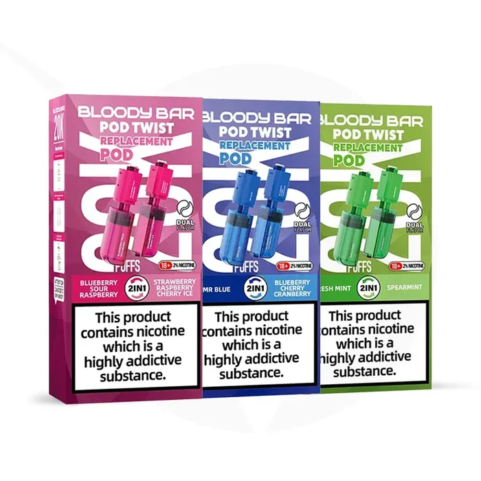 Strawberry Watermelon B-GUM & Strawberry Kiwi Bloody Bar Ultra Twist 20K Refill Pack