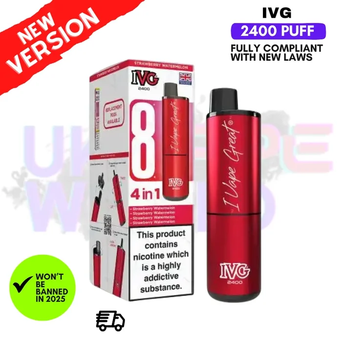 Strawberry Watermelon IVG 2400 Prefilled Pod Kit