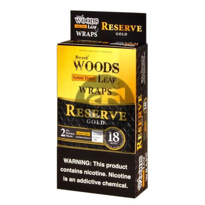 Sweet Woods Leaf Reserve Gold Wraps, 20 packs of 2