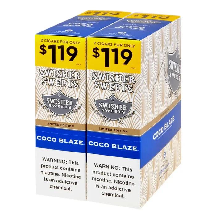 Swisher Sweets Coco Blaze Cigarillos 30 Packs of 2 Cigars
