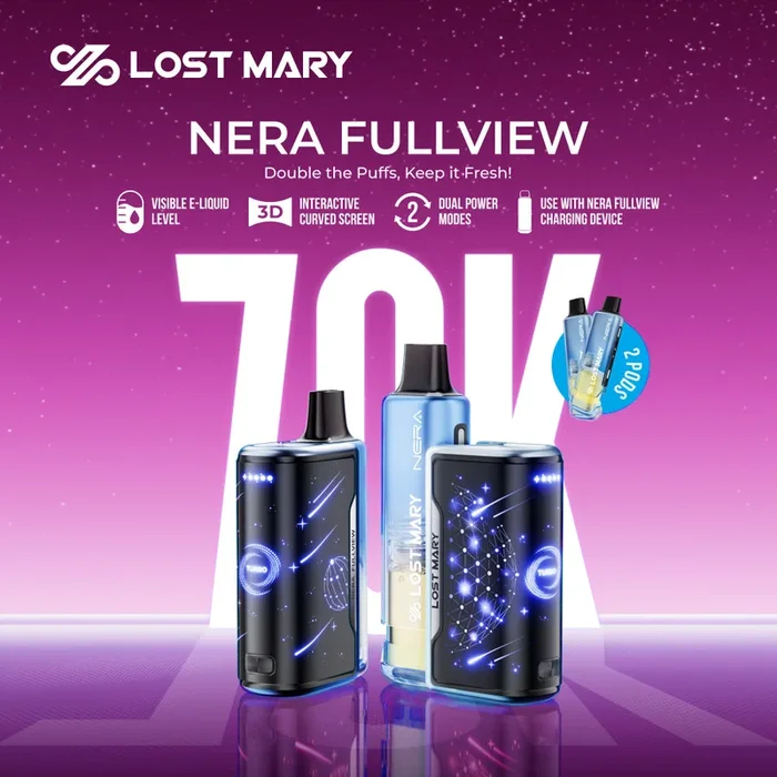 ⭐️TEXAS COMPLIANT ⭐️ | Lost Mary NERA FULLVIEW 70K Disposable KIT – 70,000 Puffs