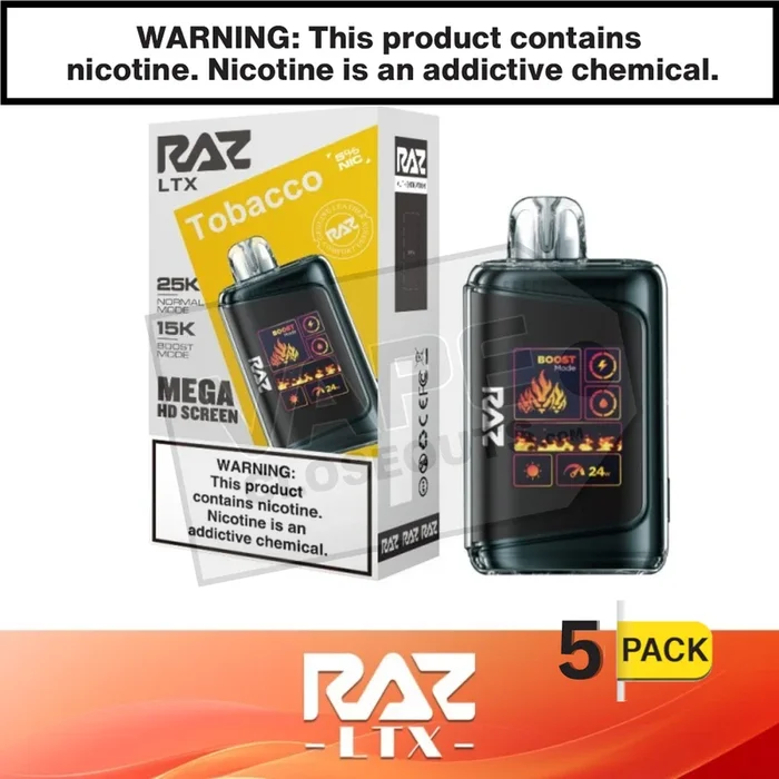 Tobacco RAZ LTX 25K Disposable Vape