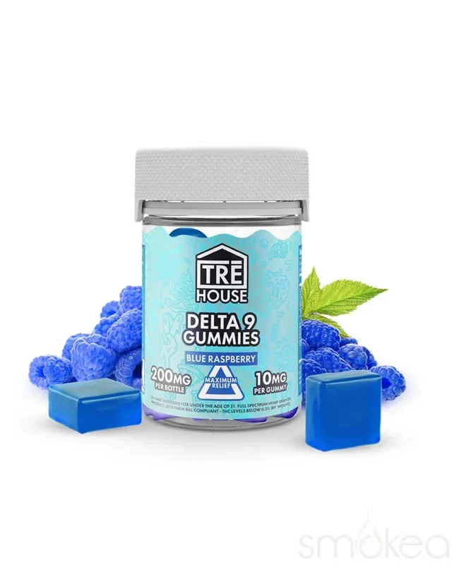 TRĒ House Delta 9 Gummies – Blue Raspberry Flavored