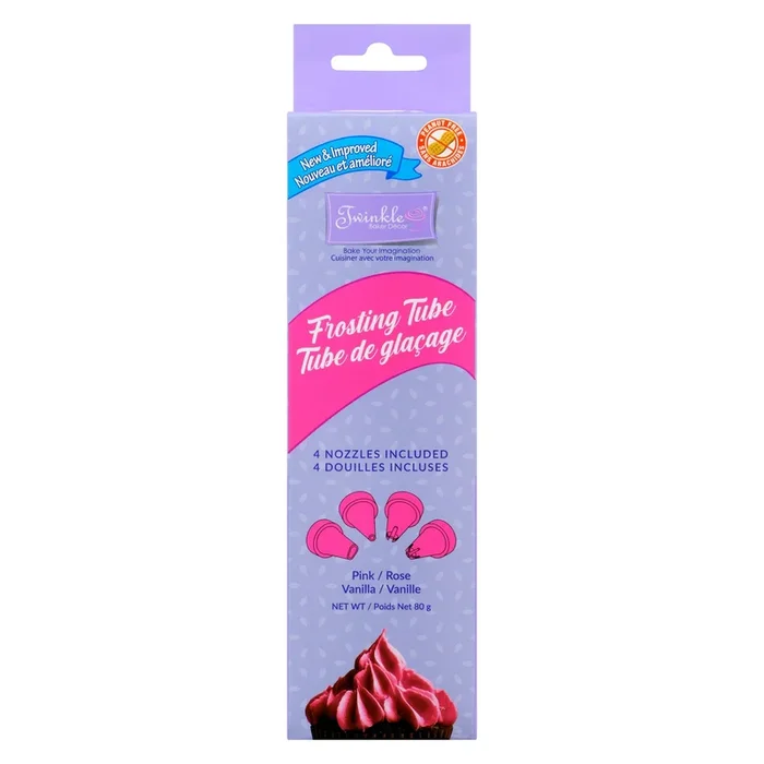 Twinkle Baker Décor Pink Vanilla Frosting Tube, 80-g