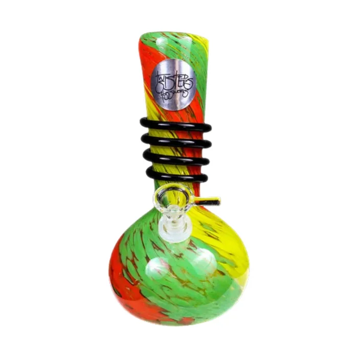 Twisted Sister Glassworks 8 ” Vase W/ Wrap (St14)