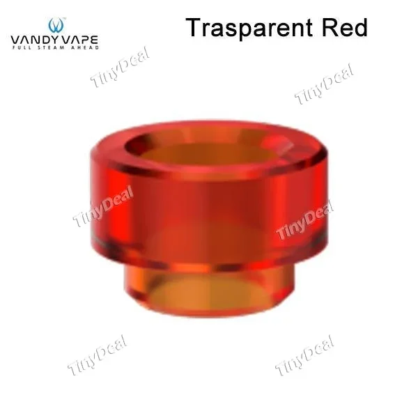 VandyVape Replacement Drip Tip for Pulse BF Squonk Squonker RDA Kit – Trasparent Red Color