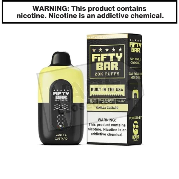 Vanilla Custard Fifty Bar V2 20K Disposable Vape