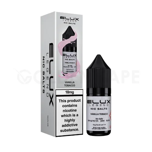 Vanilla Tobacco 10ml Nic Salt E-liquid By Elux Legend