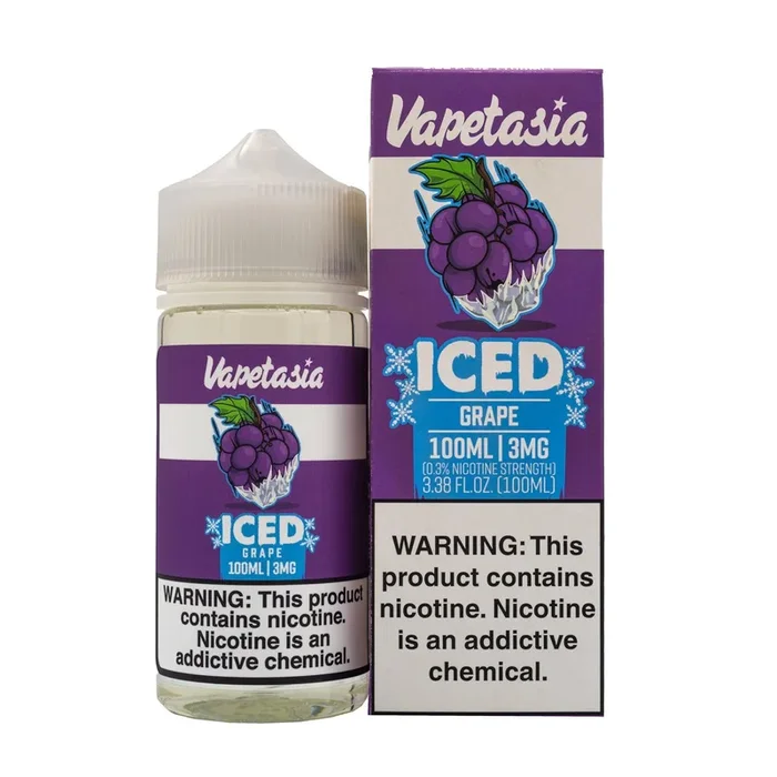 VAPETASIA – ICED GRAPE – 100ML