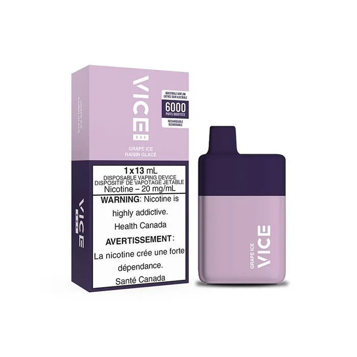 VICE BOX 6000 Puffs Disposable – Grape Ice (ON)