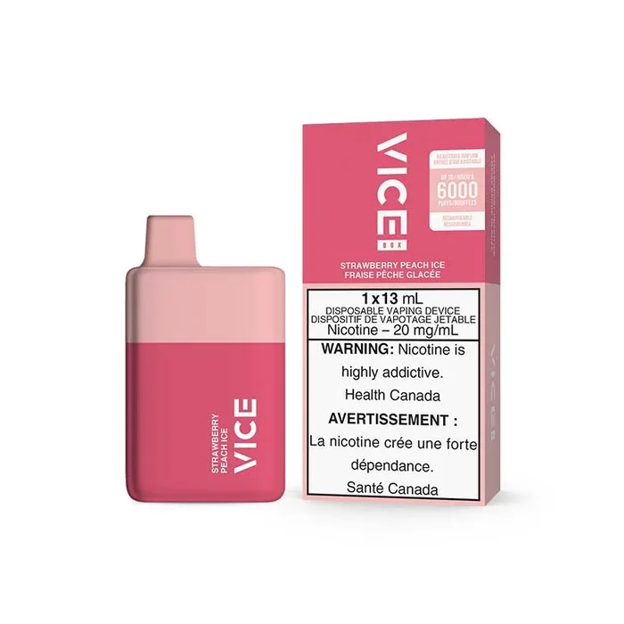 VICE BOX 6000 Puffs Disposable – Strawberry Peach Ice