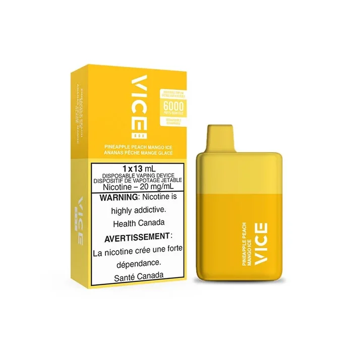 VICE BOX 6000 Puffs Disposable Vape – Pineapple Peach Mango Ice (ON)