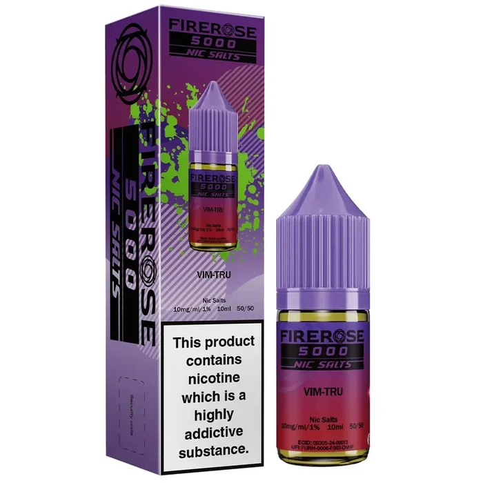 Vim-Tru 10ml Nic Salt E-liquid By Elux Firerose 5000