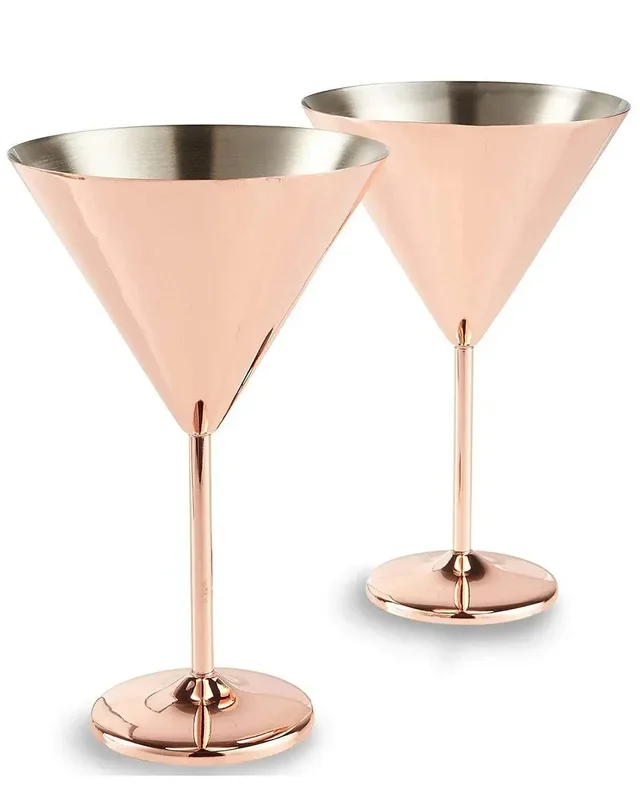 VonShef Copper Martini Glasses