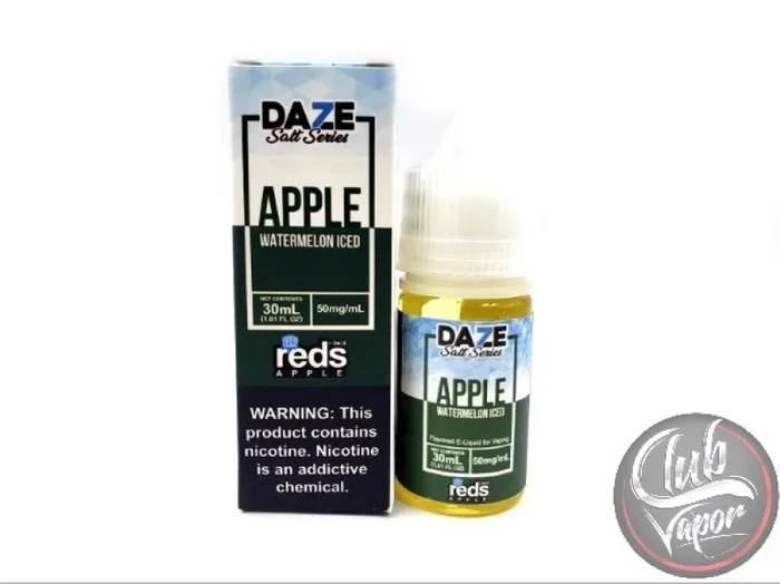 Watermelon Red’s Apple ICED Salt E-Liquid 30mL by 7 Daze Salt Series