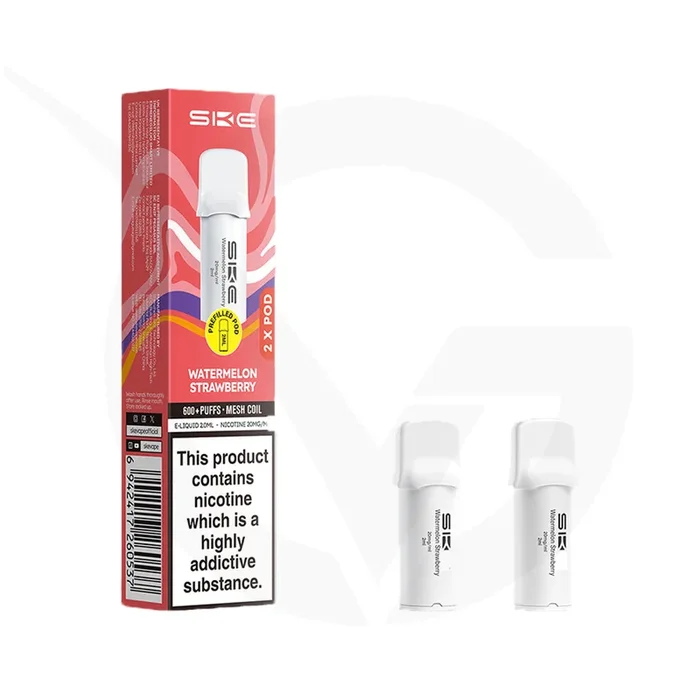 Watermelon Strawberry Crystal 600 Pro Prefilled Pods by SKE