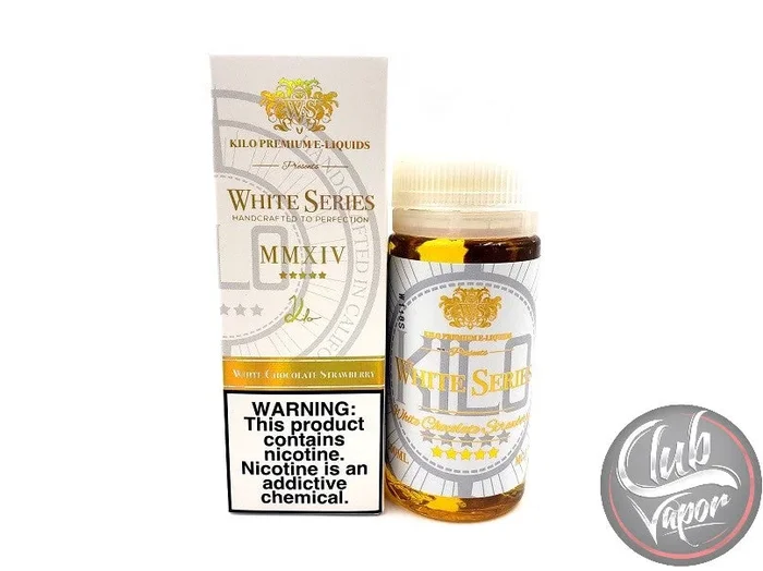 White Chocolate Strawberry 100mL E-Liquid by Kilo White Series