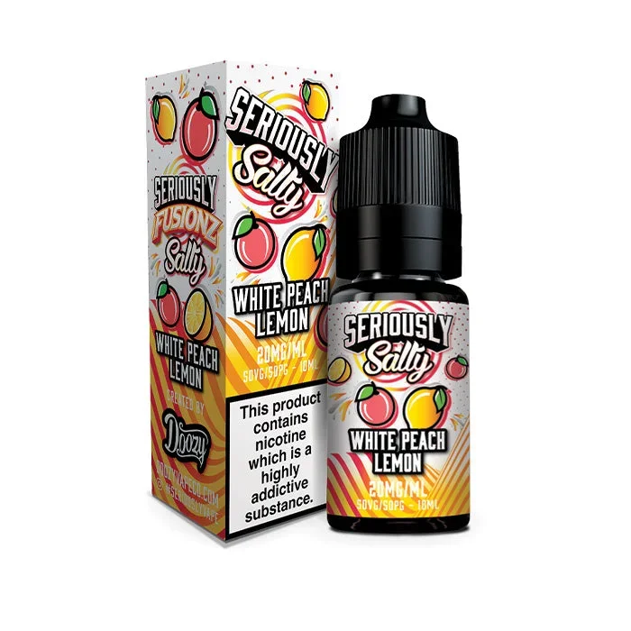 White Peach Lemon 10ml Nic Salt E-Liquid by Seriously Fusionz