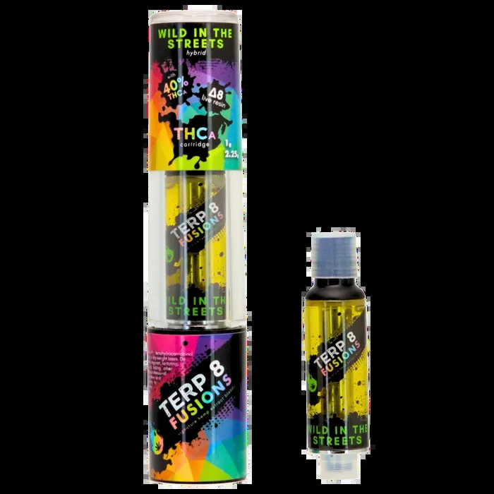 Wild in the Streets – 2.25g – THCA + D8 – Live Resin Cartridge – Terp 8